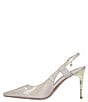 Color:Taupe - Image 4 - Sirmati Patent Slingback Pumps