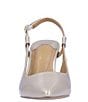 Color:Taupe - Image 5 - Sirmati Patent Slingback Pumps