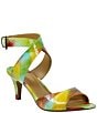 Color:Bright Multi - Image 1 - Soncino Bright Multi Print Patent Leather Dress Sandals