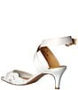 Color:White - Image 3 - Soncino Ribbon Lace Kitten Heel Dress Sandals