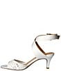 Color:White - Image 4 - Soncino Ribbon Lace Kitten Heel Dress Sandals
