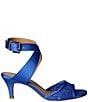 Color:Blue Mesh/Satin - Image 2 - Soncino Sequin Mesh Satin Dress Sandals