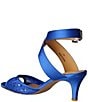 Color:Blue Mesh/Satin - Image 3 - Soncino Sequin Mesh Satin Dress Sandals