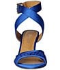 Color:Blue Mesh/Satin - Image 5 - Soncino Sequin Mesh Satin Dress Sandals