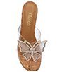 Color:Clear/Natural - Image 6 - Sumitra Clear Rhinestone Butterfly Vinyl Cork Slide Sandals