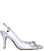 Color:Clear/Silver - Image 2 - Tadma Clear Vinyl Rhinestone Embellished Bow Dress Pumps