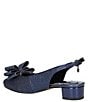 Color:Navy Glitter - Image 3 - Tanay Glitter Fabric Bow Sling Pumps