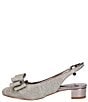 Color:Pewter Dance Glitter - Image 4 - Tanay Glitter Fabric Bow Detail Sling Pumps
