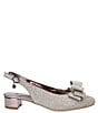 Color:Pewter Dance Glitter - Image 2 - Tanay Glitter Fabric Bow Detail Sling Pumps