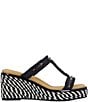 J. Renee Tavelle Rope and Pyramid Stud Platform Wedge Slide Sandals - Image 3