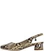 J. Renee Taveta Snake Print Block Heel Slingback Pumps - Image 4