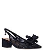 J. Renee Triata Sequin Mesh Satin Bow Sling Back Pumps,Specials : American Fashion Style Bags On Sale