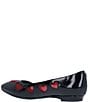 Color:Black/Red Patent - Image 3 - Truelove Heart Patent Mesh Heart Flats