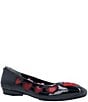 Color:Black/Red Patent - Image 1 - Truelove Heart Patent Mesh Heart Flats