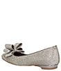 Color:Pewter Dance Glitter - Image 3 - Vesey Glitter Fabric Bow Dress Flats