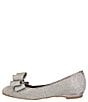 Color:Pewter Dance Glitter - Image 4 - Vesey Glitter Fabric Bow Dress Flats