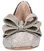 Color:Pewter Dance Glitter - Image 5 - Vesey Glitter Fabric Bow Dress Flats