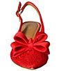 Color:Red Sequin - Image 5 - Yazmine Sequin Mesh Bow Sling Pumps