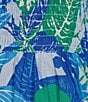 J.Marie Andie Round Neck Cap Ruffle Sleeve Smocked Ruched Tiered Midi Dress, Color:Blue - Image 3