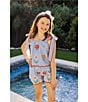 J.Marie Big Girls Tristen Embroidered Shorts, Color:Blue - Image 5