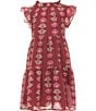 J.Marie Big Girls Athena Flutter Sleeve Dress - Image 1