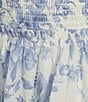 J.Marie Coordinating Chloe Tiered Mini A-Line Skort, Color:Blue - Image 4
