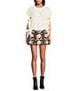J.Marie Cody Embroidered Mini Skirt, Color:Brown - Image 3