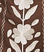 J.Marie Cody Embroidered Mini Skirt, Color:Brown - Image 4