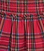 J.Marie Hollin Plaid Print High Rise A-Line Pull-On Skort, Color:Red - Image 4