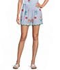 J.Marie Hunter Floral Embroidered Coordinating Shorts - Image 1