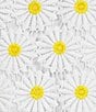 Color:White/Yellow - Image 3 - Jenna Daisy Lace Split V-Neck Button Up Long Sleeve Shift Dress
