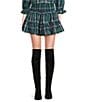 J.Marie Jordyn Plaid Skort, Color:Green - Image 1