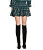 J.Marie Jordyn Plaid Skort, Color:Green - Image 2