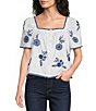 J.Marie Laken Button Up Short Sleeve Top - Image 1