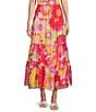 Color:Multi Daisy - Image 1 - Leilani Floral Print Smocked Convertible Coordinating Tiered Skirt Dress