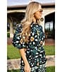 J.Marie Maxine Short Sleeve Button Down Belted Dress, Color:Green - Image 7