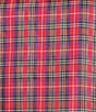 J.Marie Mock Neck 3/4 Sleeve Bow Back Plaid Coordinating Top - Image 4
