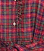J.Marie Ruffle Sleeve Button Front Plaid Midi Dress - Image 3