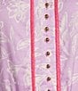 Color:Lavender Mul - Image 3 - Vivian Floral Print Button Front Long Sleeve Belted Side Pocket Tiered A-Line Mini Dress