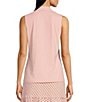 Color:Pink - Image 2 - Aida Catalina Cloth Knit Point Collar Sleeveless Top