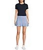 J.McLaughlin Allie Stretch Crew Neck Short Sleeve Tee, Color:Navy - Image 3