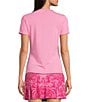 J.McLaughlin Allie Stretch Crew Neck Short Sleeve Tee, Color:Tropic Pink - Image 2