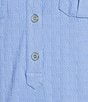 J.McLaughlin Amber Chambray Riptide Jacquard Point Collar Short Sleeve Dress, Color:Chambray - Image 3