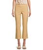 Color:Tan - Image 1 - Amelia Cloth Knit Gingham Print Pull-On Cropped Pants