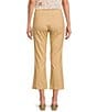 Color:Tan - Image 2 - Amelia Cloth Knit Gingham Print Pull-On Cropped Pants
