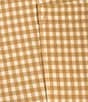 Color:Tan - Image 4 - Amelia Cloth Knit Gingham Print Pull-On Cropped Pants