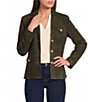 J.McLaughlin Anwen Notch Lapel Collar Long Sleeve Suede Blazer - Image 1