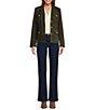J.McLaughlin Anwen Notch Lapel Collar Long Sleeve Suede Blazer - Image 3