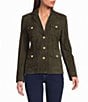 J.McLaughlin Anwen Notch Lapel Collar Long Sleeve Suede Blazer - Image 6