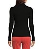 J.McLaughlin Arlette Solid Ribbed Knit Long Sleeve Turtleneck Sweater, Color:Black - Image 2